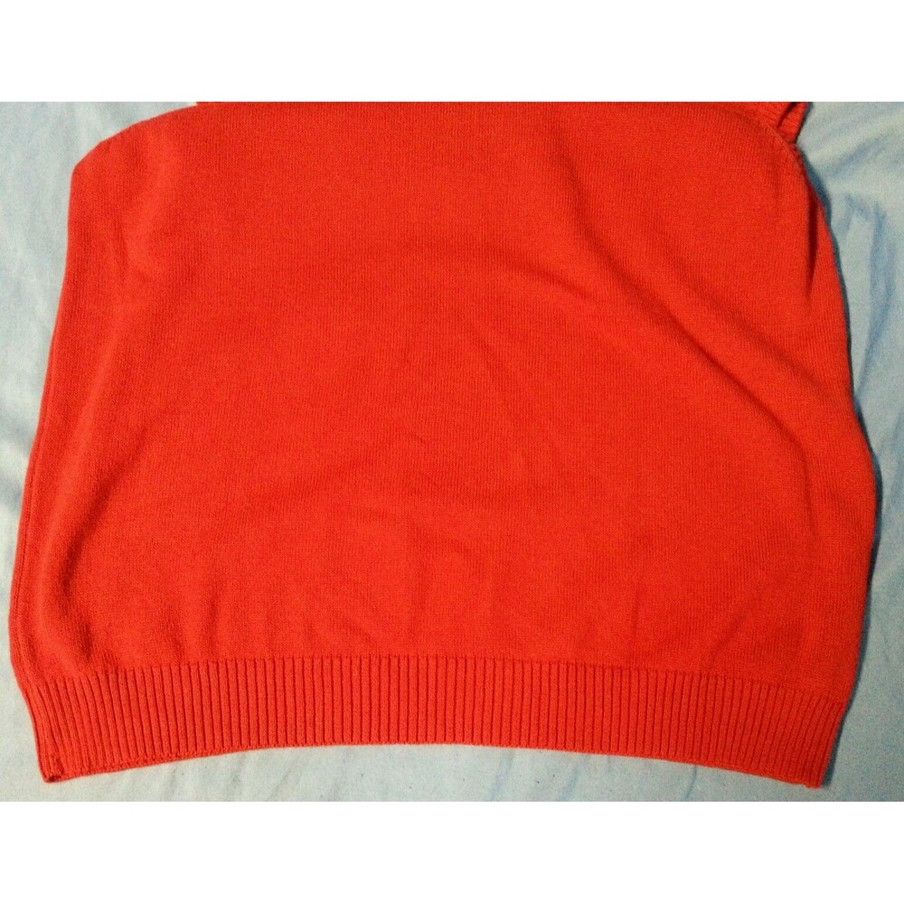 Chaps Sweater Vest Red 100% Cotton Preppy Grandpa Teacher Men's Size Medium - Picture 7 of 7